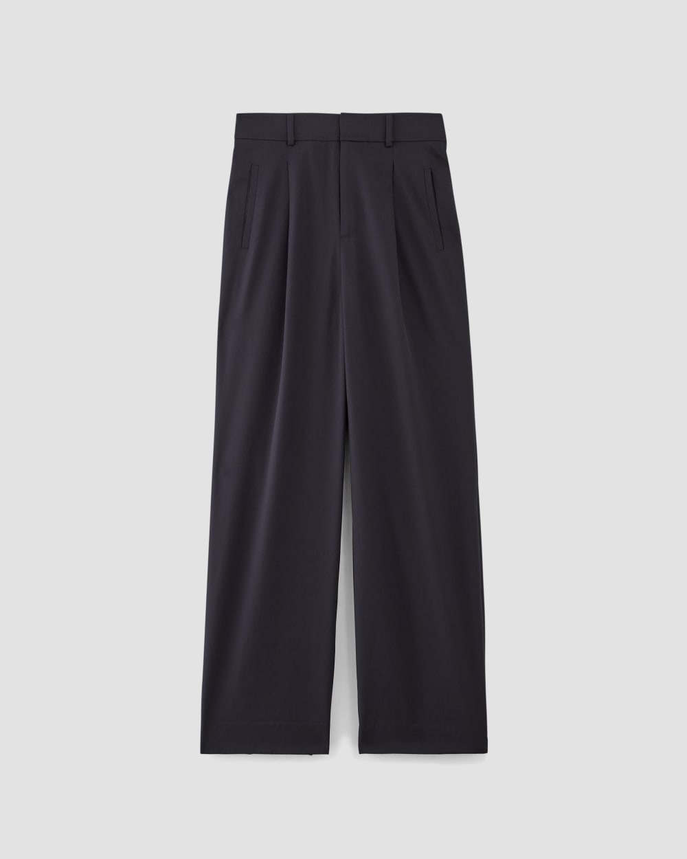 The Italian Wool Way-High® Drape Pant in Navy — alternate view