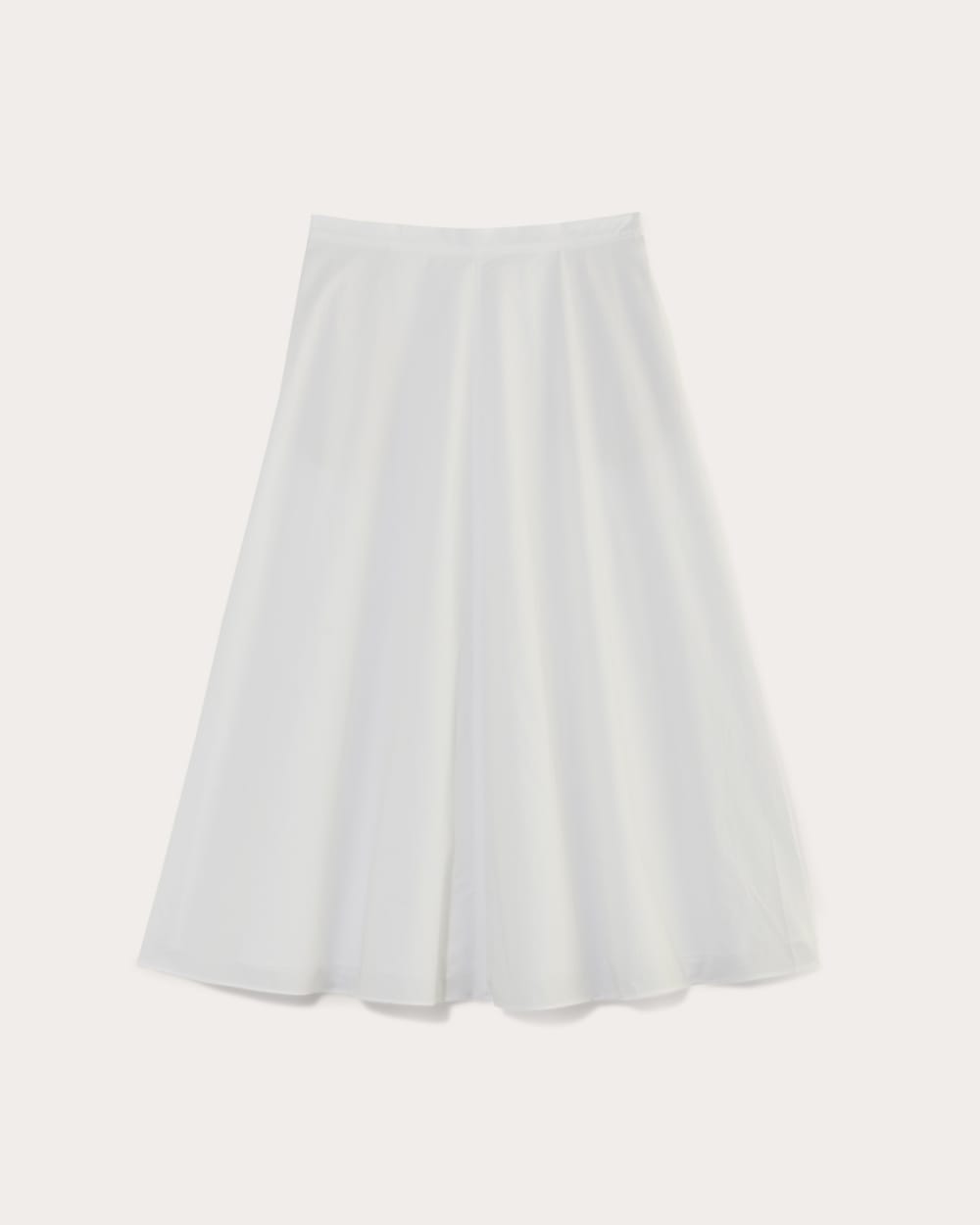 The Midi Skirt in Ultrasoft Cotton in White — alternate view