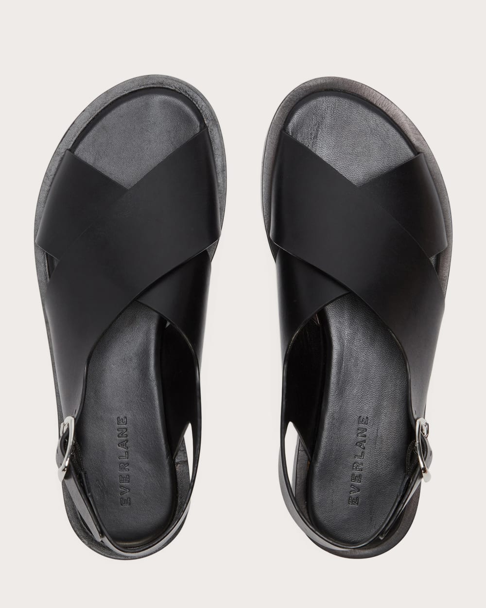 The City Crossover Sandal in Black — alternate view