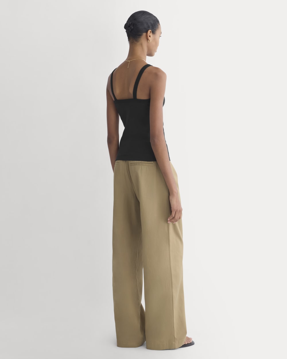 RetroSoft U-Neck Tank in Black — detail view