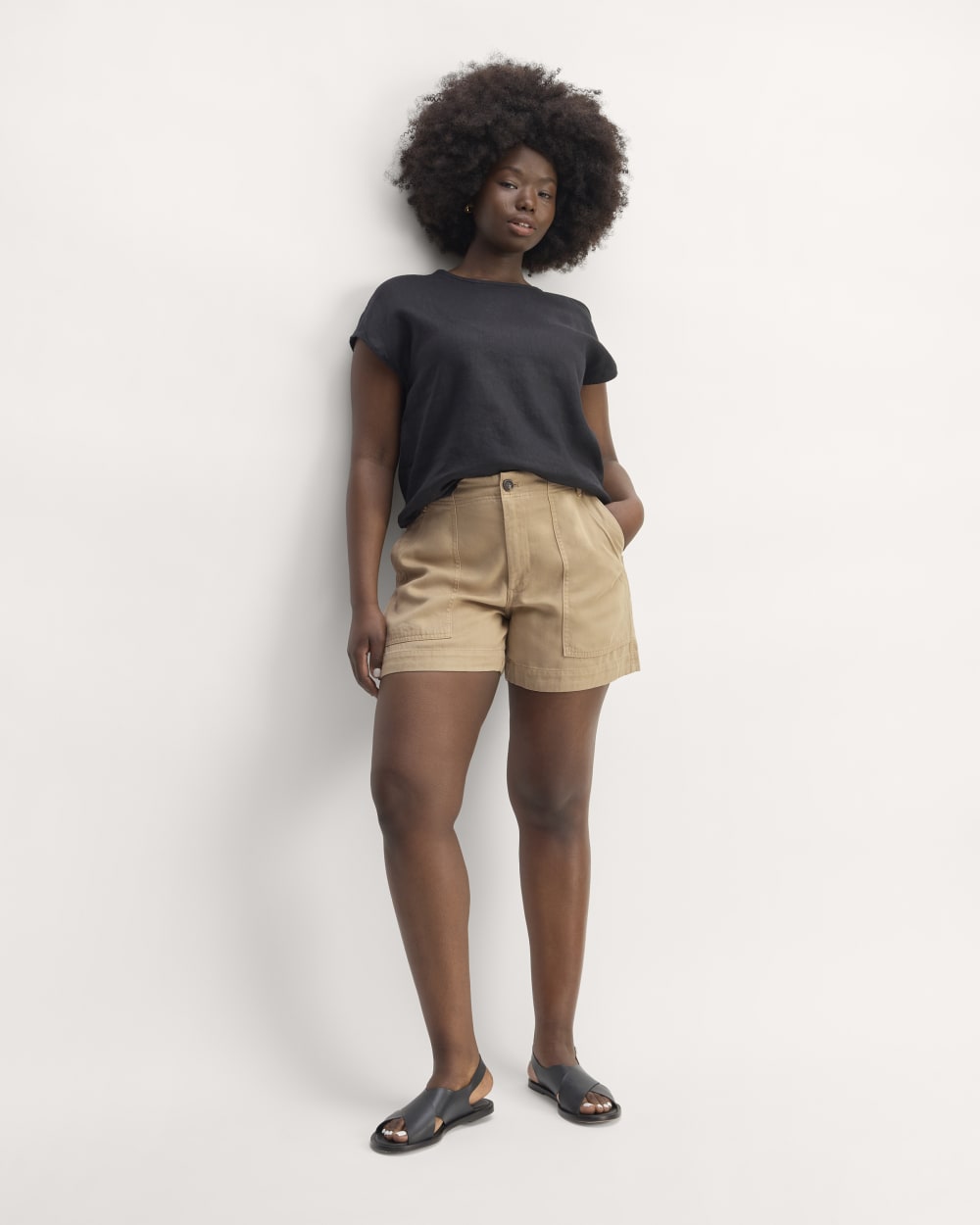 The Utility Short in Buttersoft in Cornstalk — front view