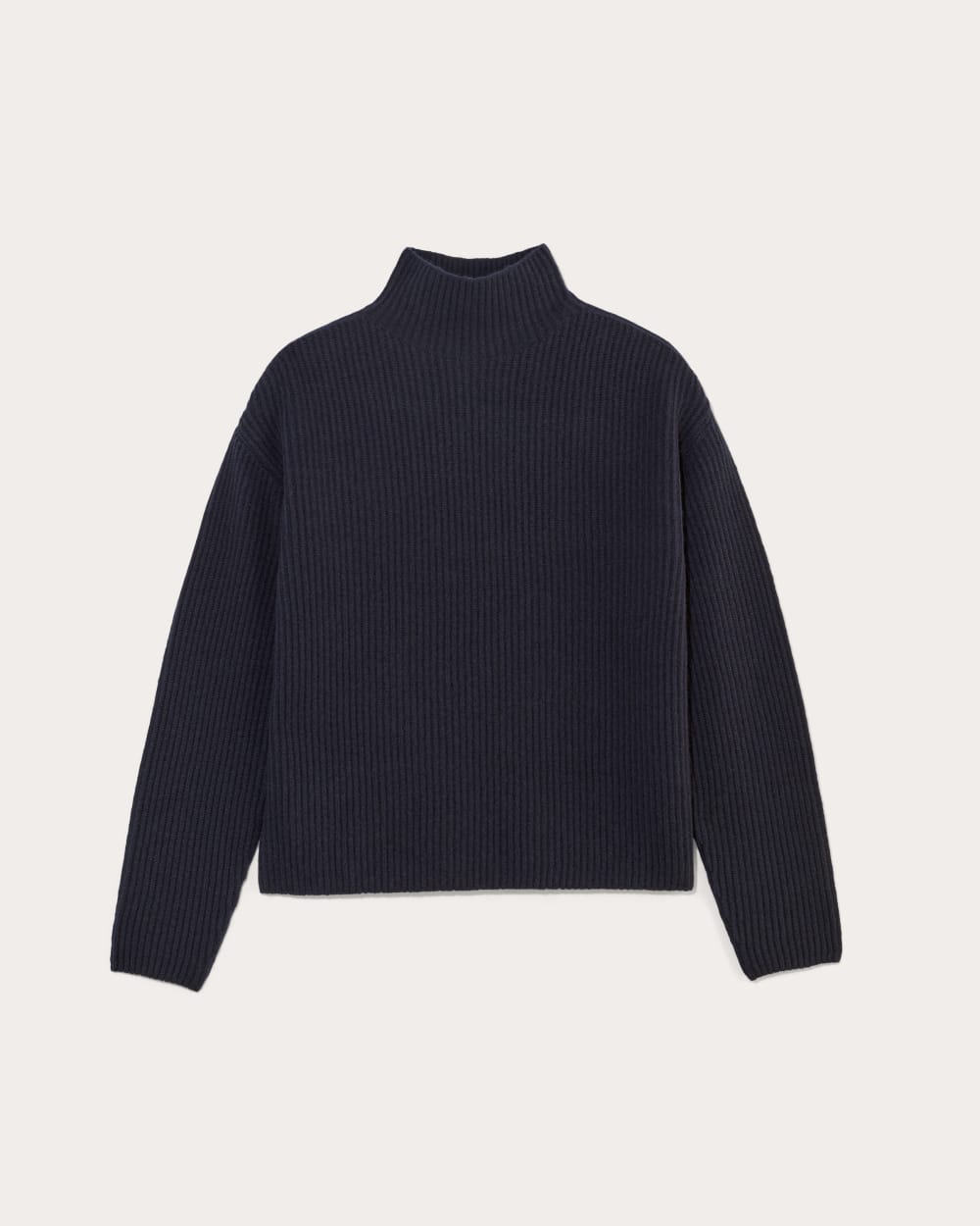 The Fisherman Turtleneck in Wool Cashmere in Navy — alternate view