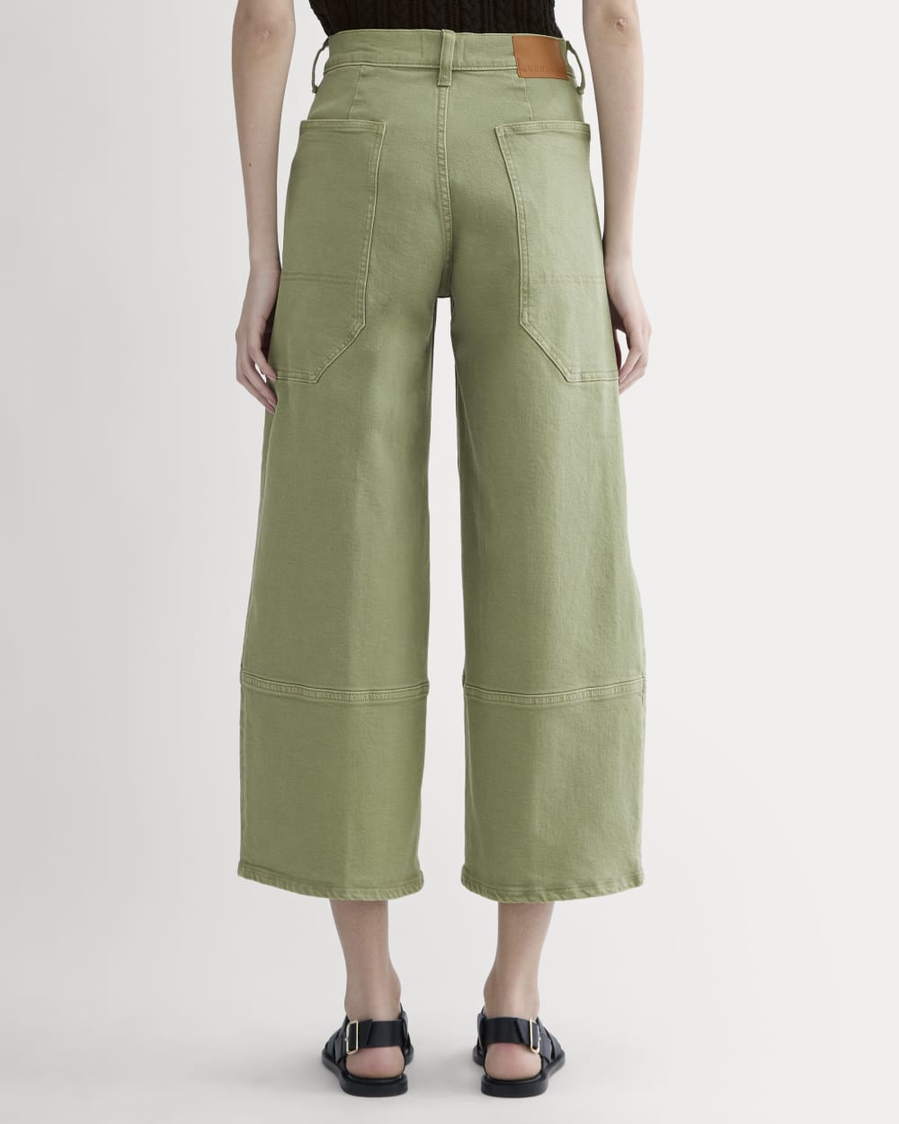 The Way-High® Gardener Cropped Jean in Oil Green — detail view