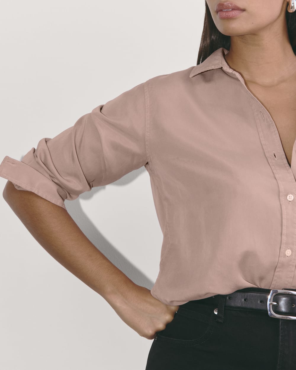 The Must-Have Shirt in Butterlite in Dusty Rose — detail view