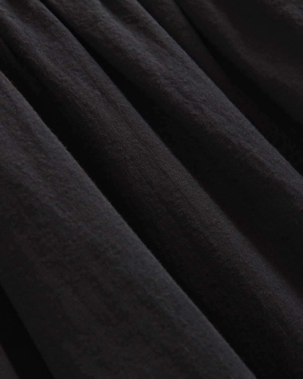 Gauze Smocked Dress in Black — detail view