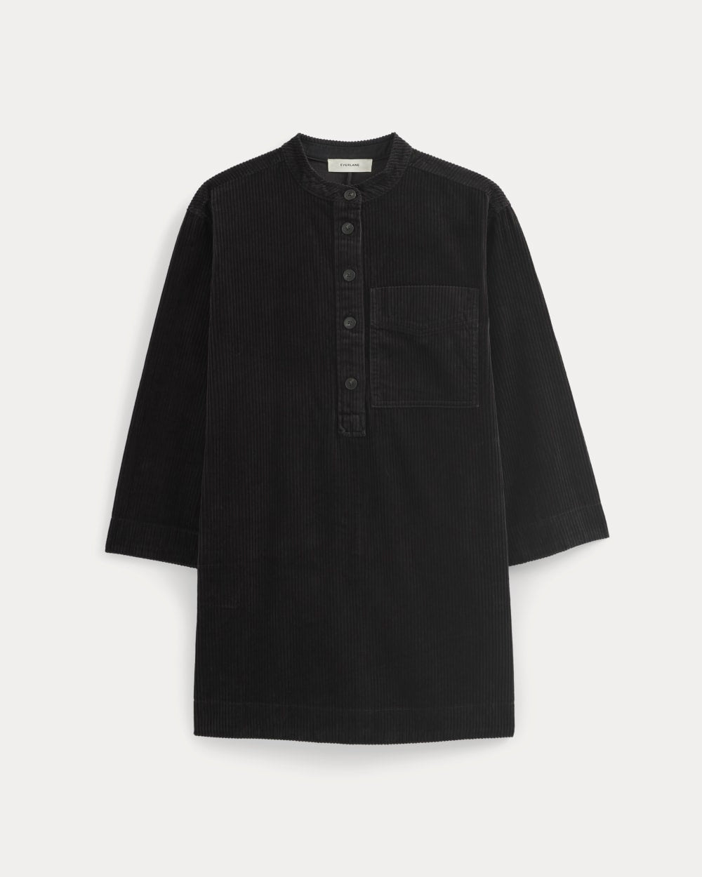 The Corduroy Mini Dress in Black — alternate view