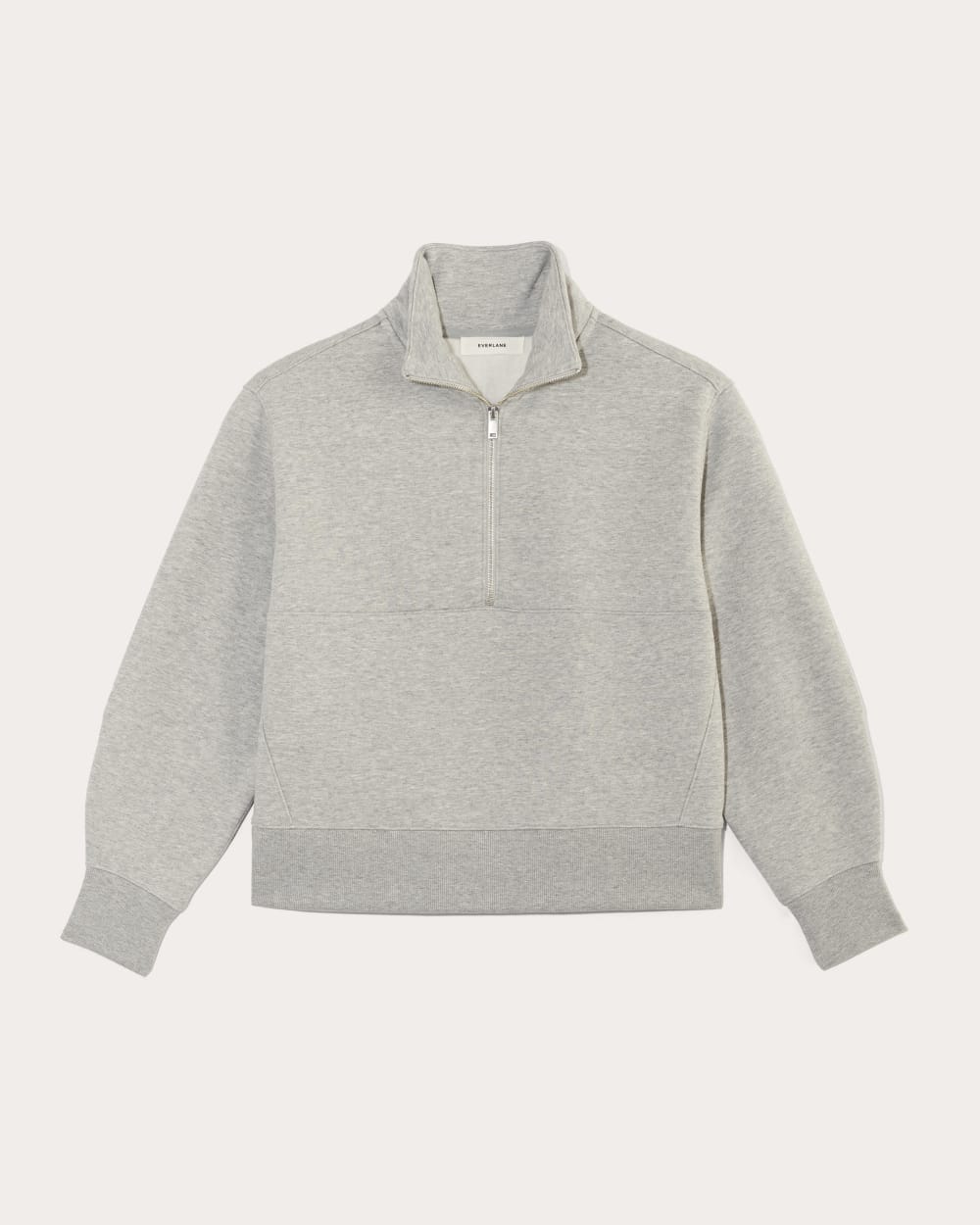 Luxe Fleece Half-Zip Sweatshirt in Heathered Grey — alternate view