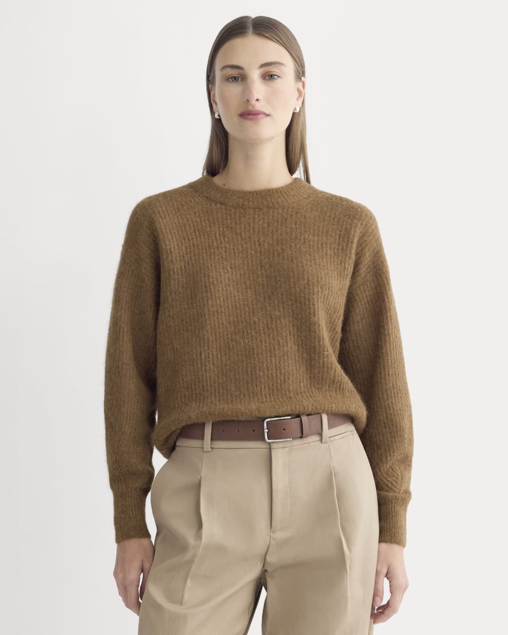 The Cocoon Crew in Alpaca in Toffee — front view