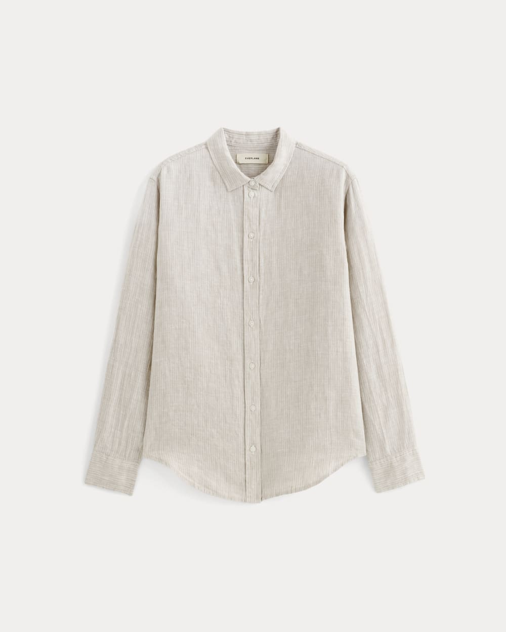The Must-Have Shirt in Linen in Stone / White — alternate view