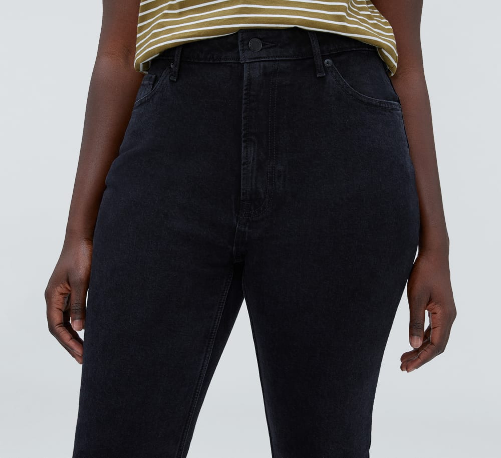 The Cheeky Hourglass Jean in Coal — detail view