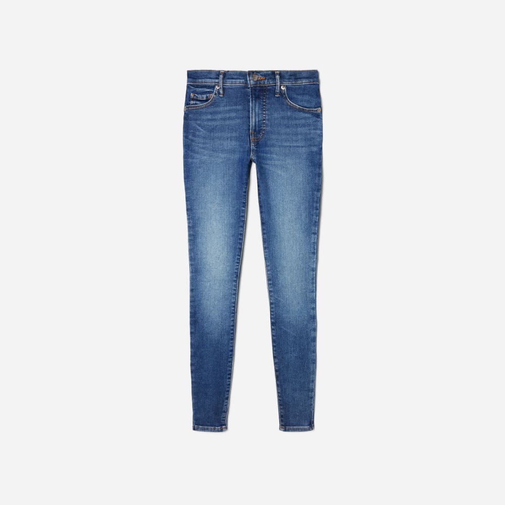 The Mid-Rise Skinny Stretch Jean in Dark Indigo — alternate view