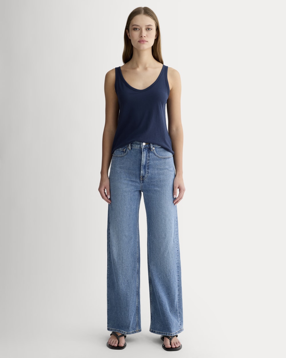 The Air Cami in Navy — detail view