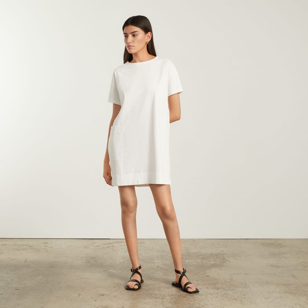 The Oversized Mariner Dress in White — alternate view