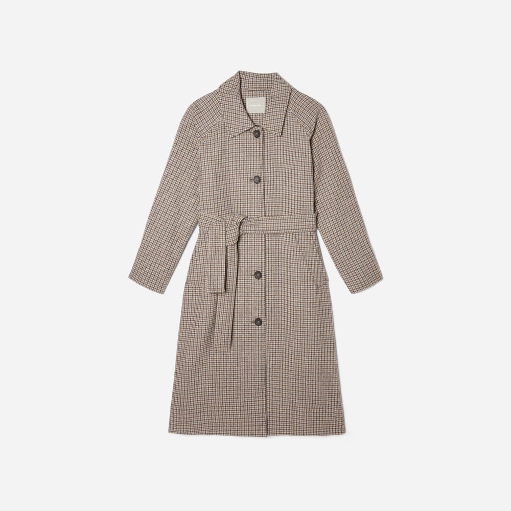 The Italian ReWool® Trench in Pewter Houndstooth — alternate view