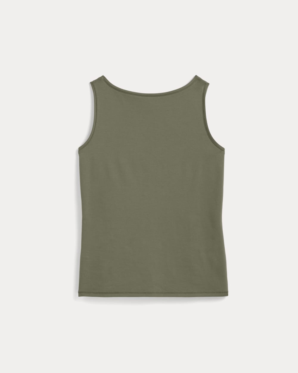 The Form Boatneck Tank in Lichen Green — alternate view