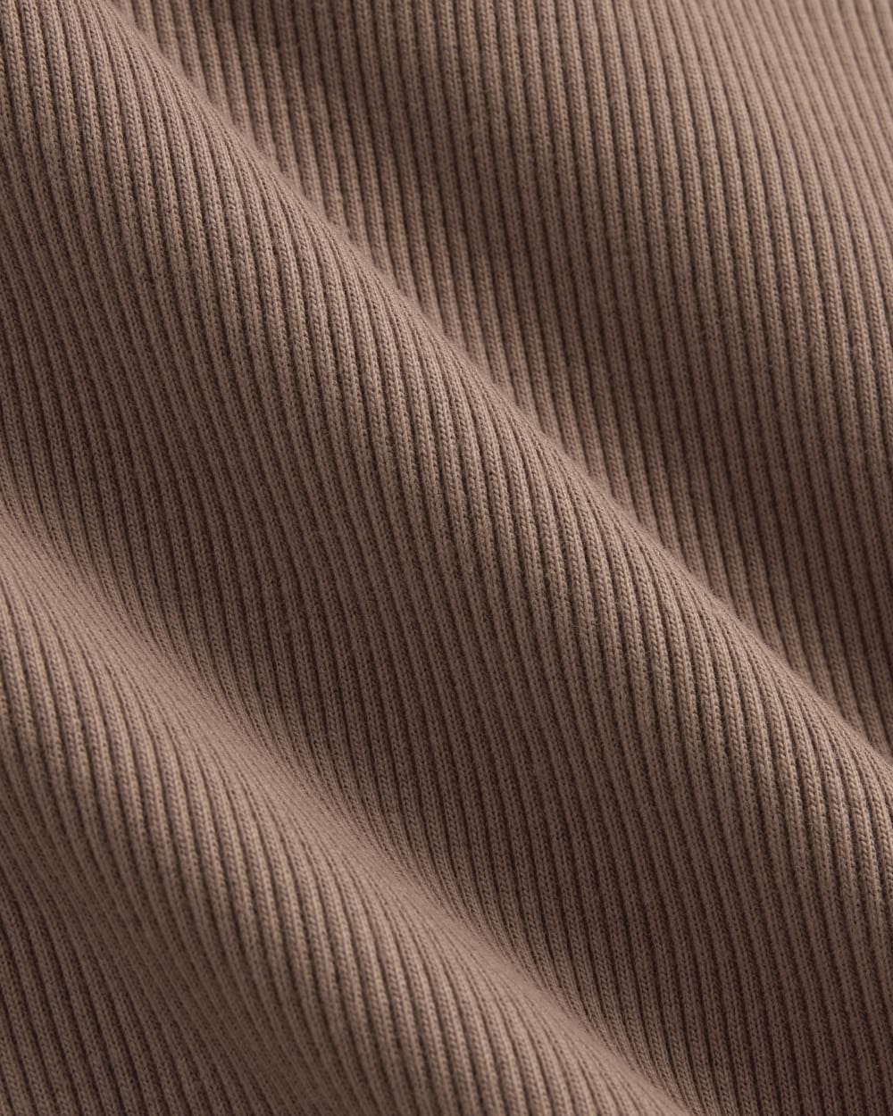 The Selfie Henley Tank in Mocha — detail view