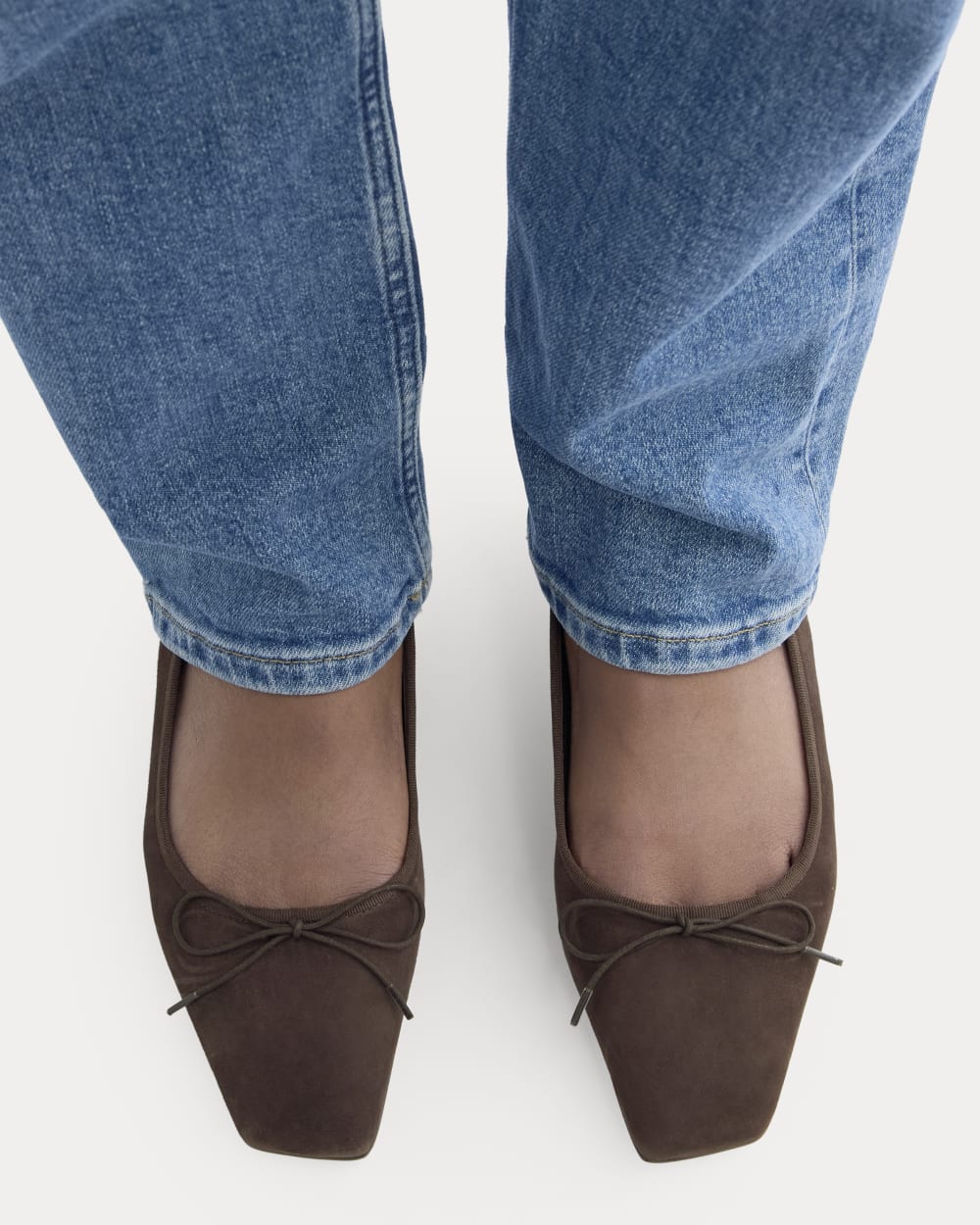 The Ballet Slingback Heel in Dark Chocolate — detail view