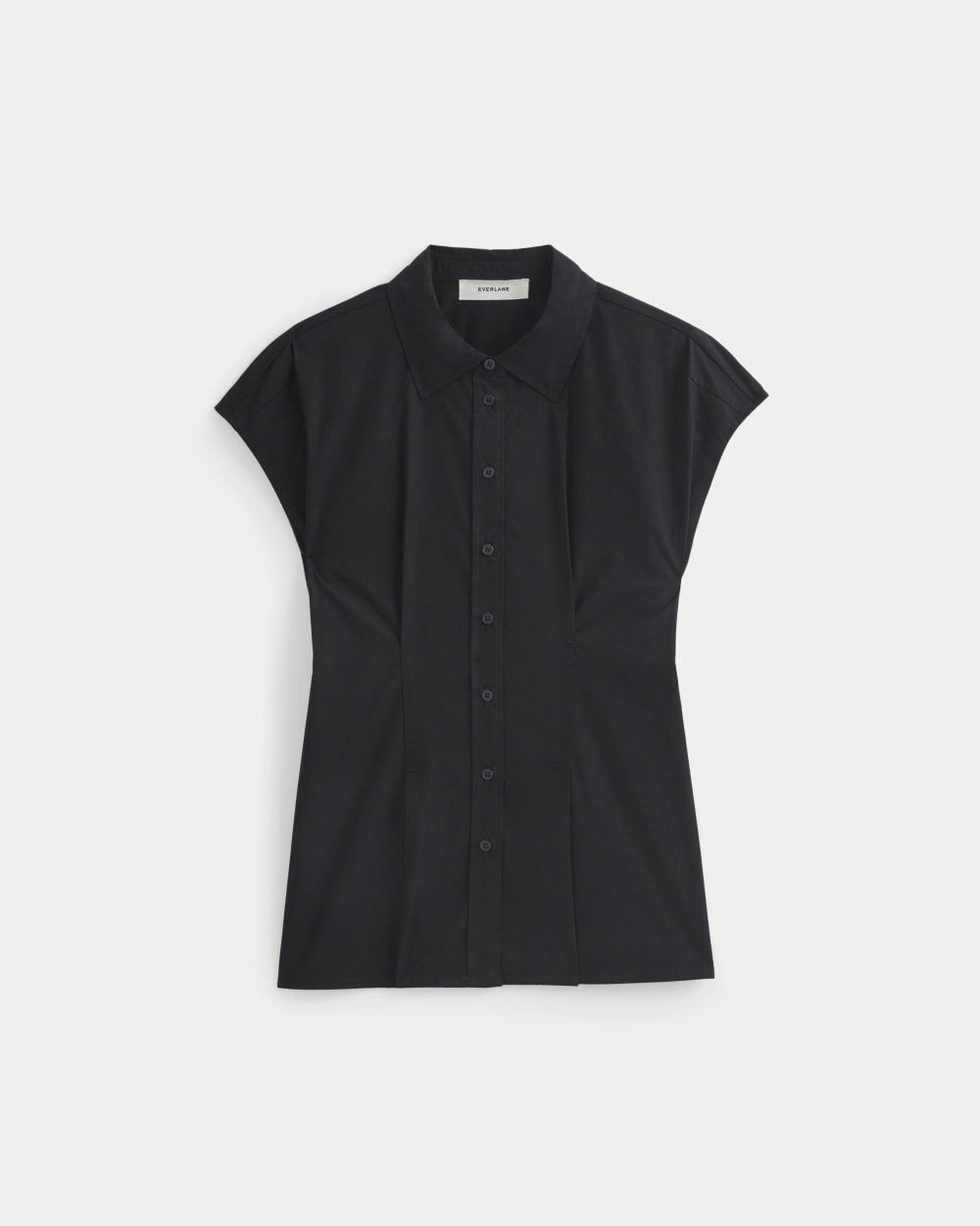 Muscle Shirt in Lightweight Cotton in Black — alternate view