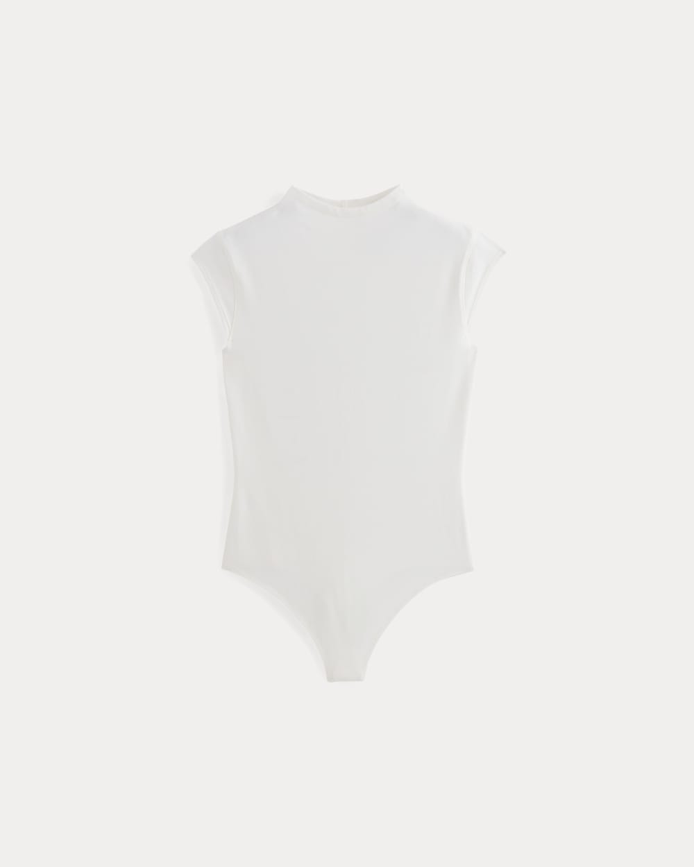 The Form Funnel-Neck Bodysuit in White — alternate view