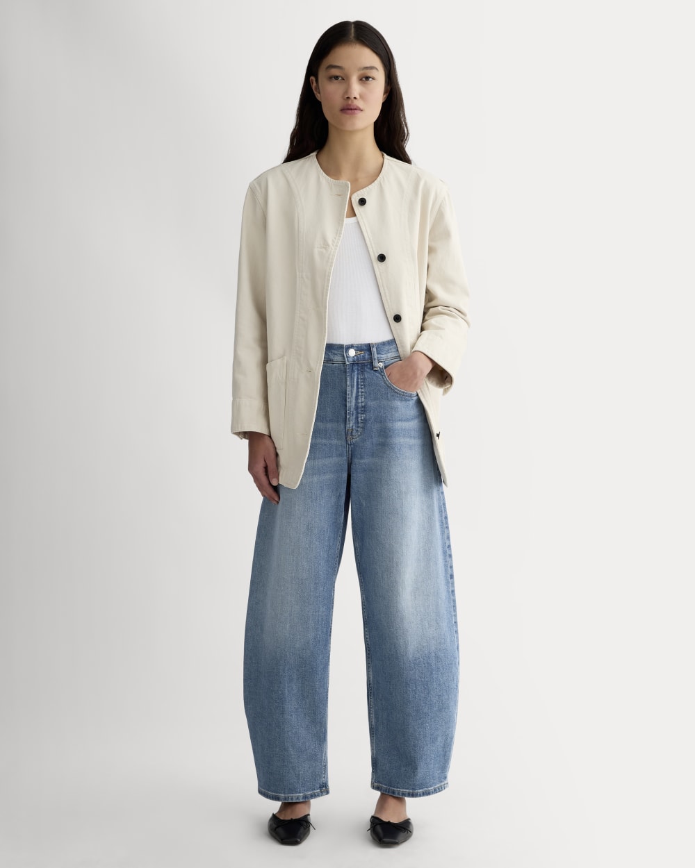 The Way-High® Curve Jean in Vintage Blue — front view
