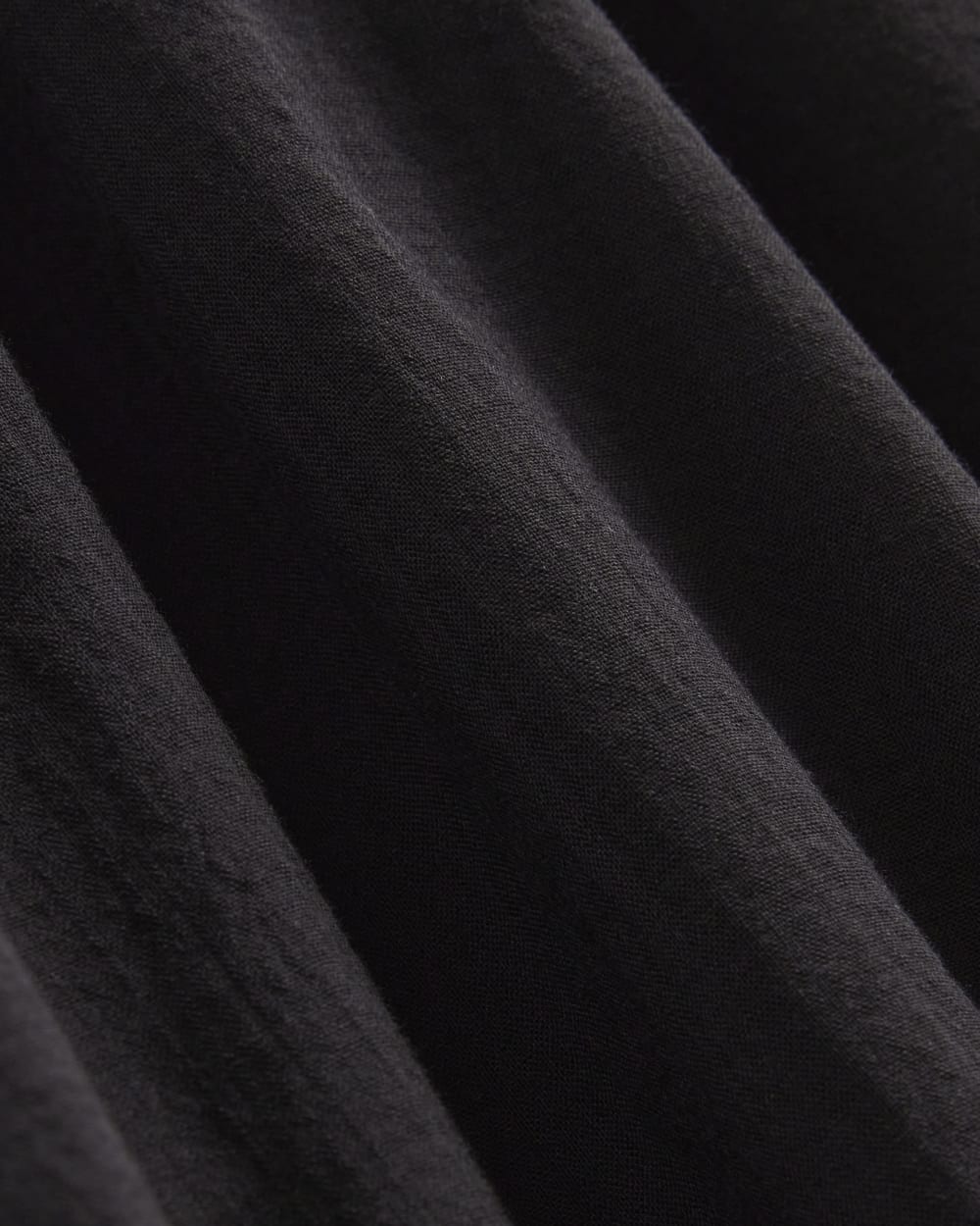 The Gauze Open-Back Dress in Black — detail view