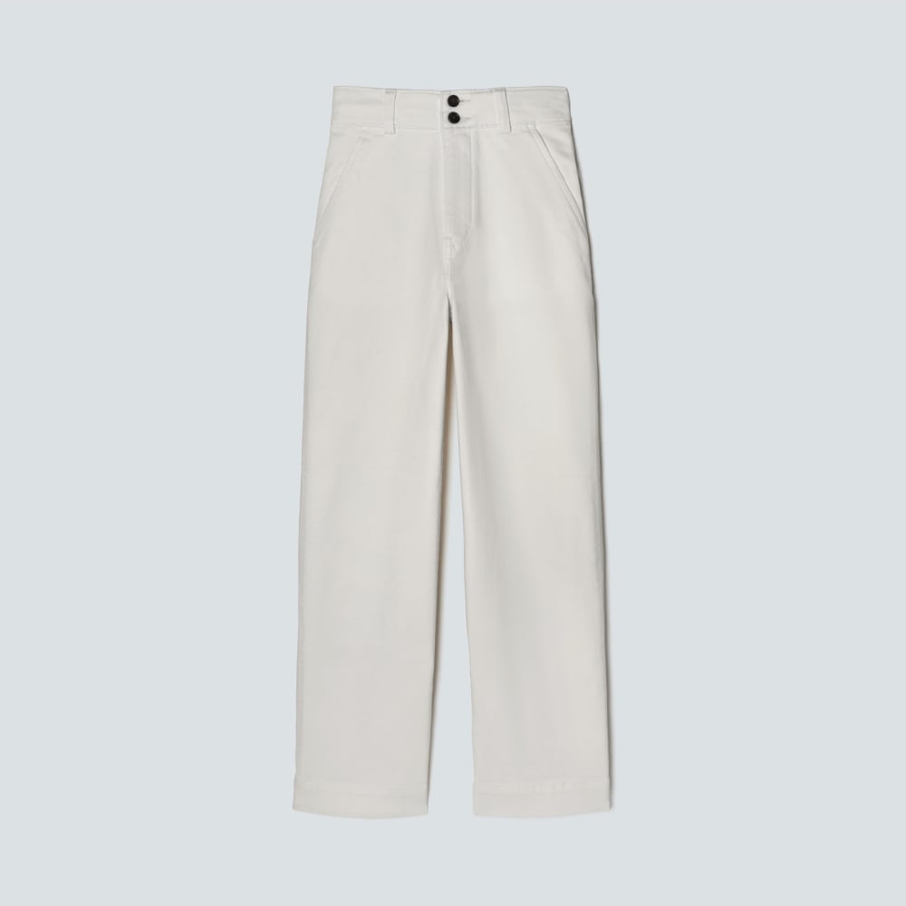 The Organic Wide-Leg Pant in Bone — alternate view