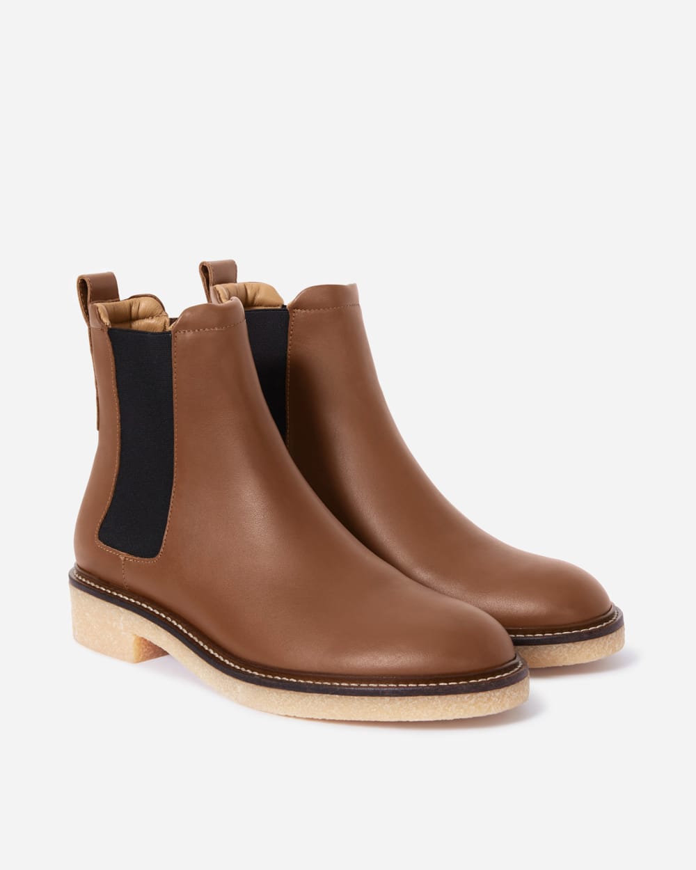 The Chelsea Boot in Tobacco — detail view