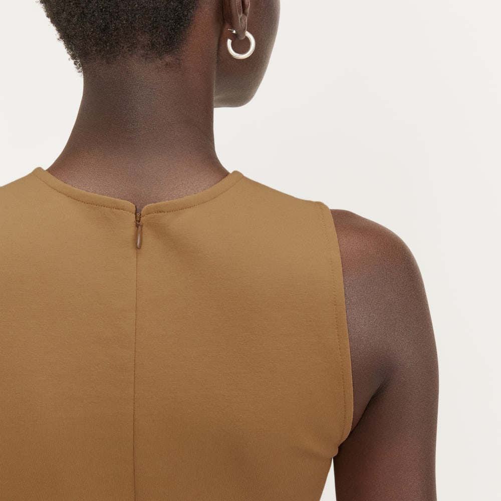The Dream '90s Shift Dress in Toasted Coconut — detail view