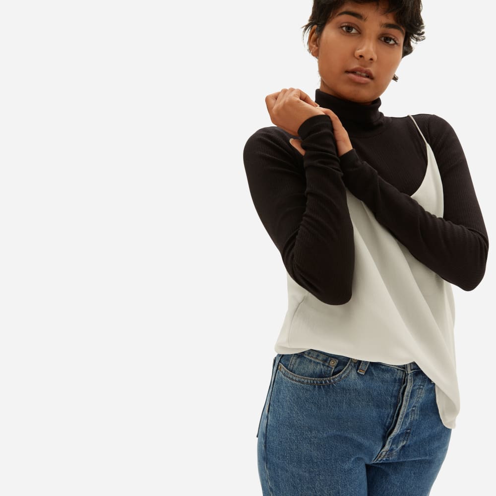 The Washable Clean Silk Cami in Grey White — alternate view