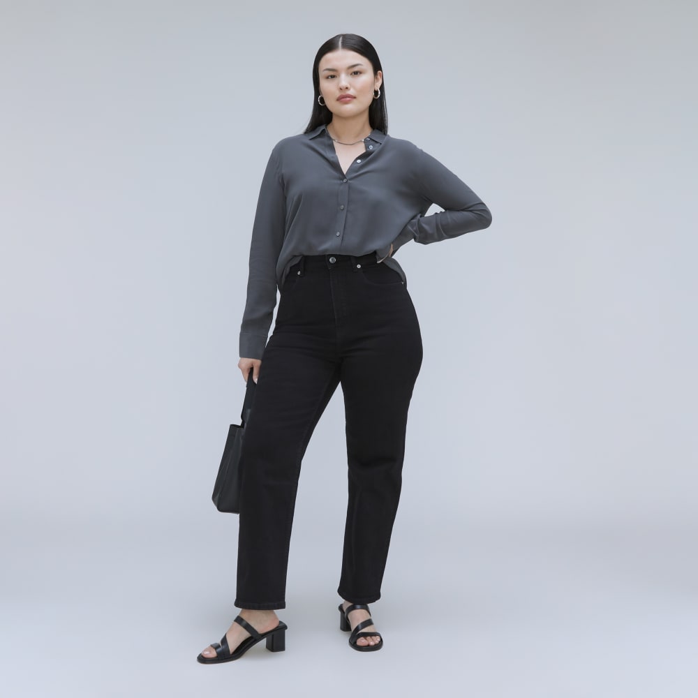 The Way-High® Hourglass Jean in Coal — front view