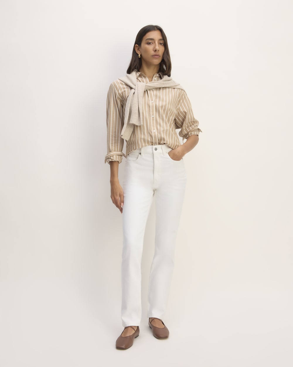 The Way-High® Slim Jean in Bright White — front view
