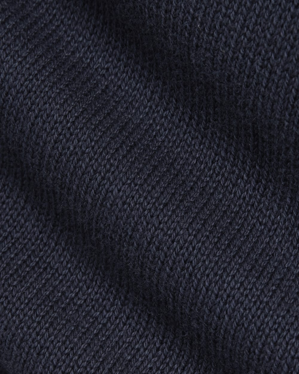 The Boxy Turtleneck in Everyday Cotton in Navy — detail view
