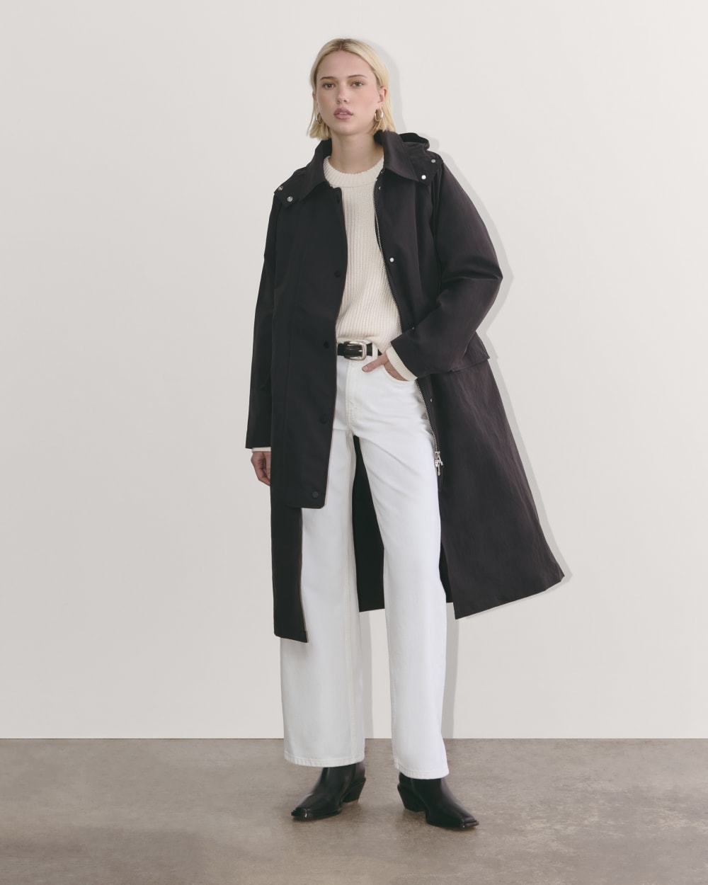 The Oversized Anorak in Black — front view