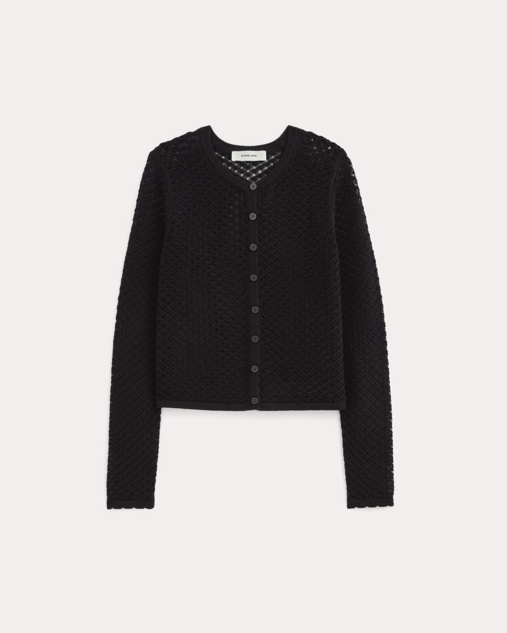 The Lace Knit Cardigan in Black — alternate view