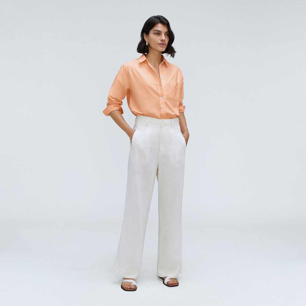 The Must-Have Oxford Shirt in Apricot — detail view