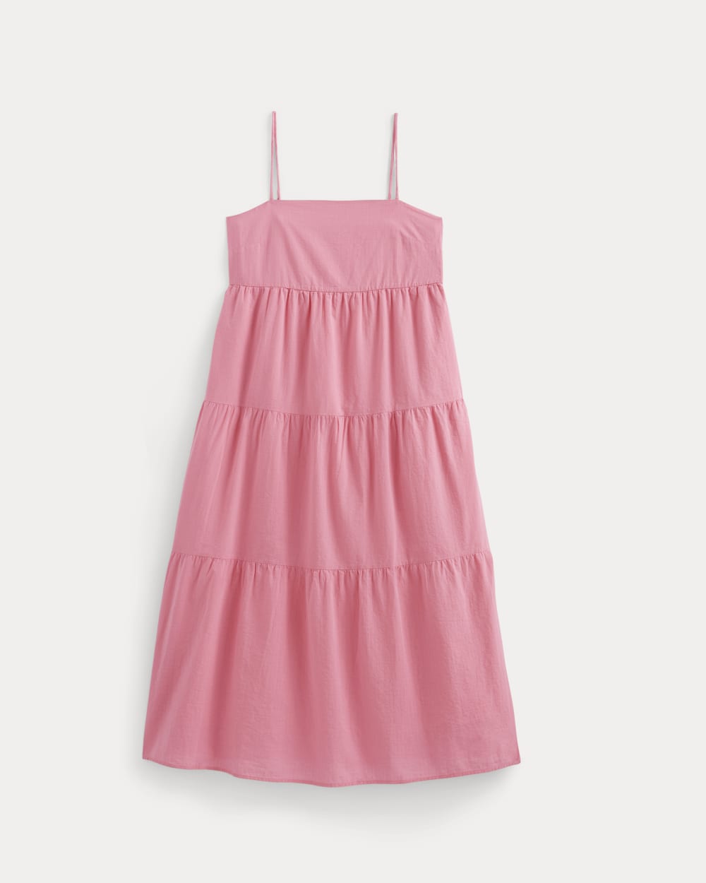 The Gauze Tiered Dress in Deep Pink — alternate view