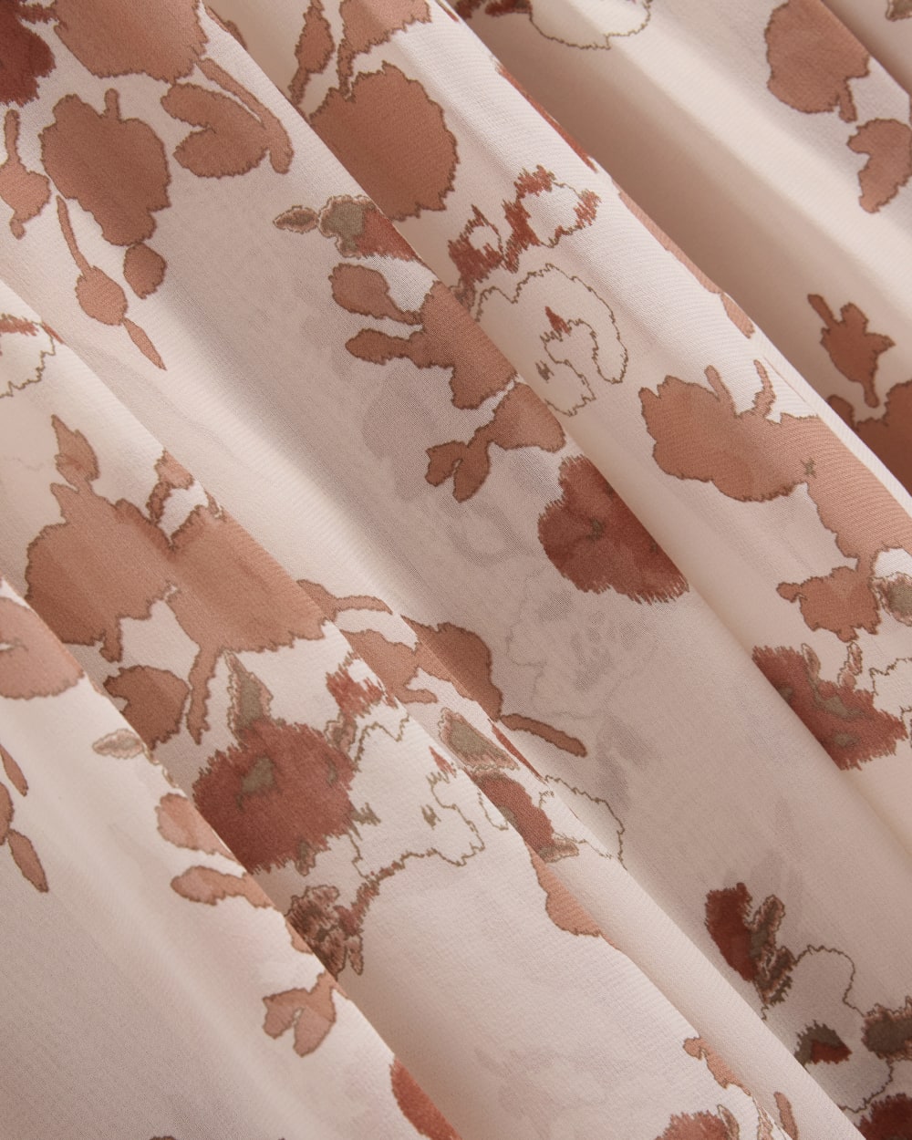 Maxi Dress in Silk Georgette in Soft Floral — detail view