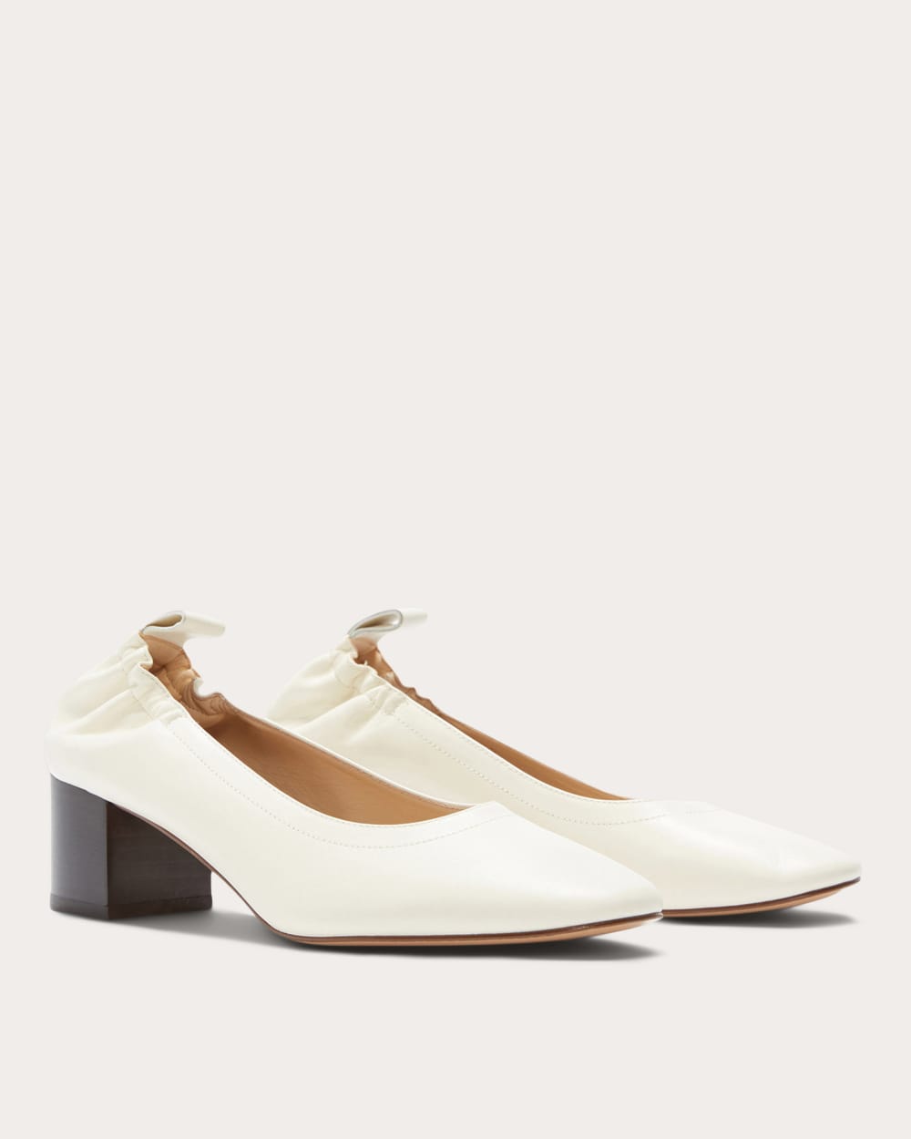 The Day Heel in Narrow Fit in Bone Stacked — detail view