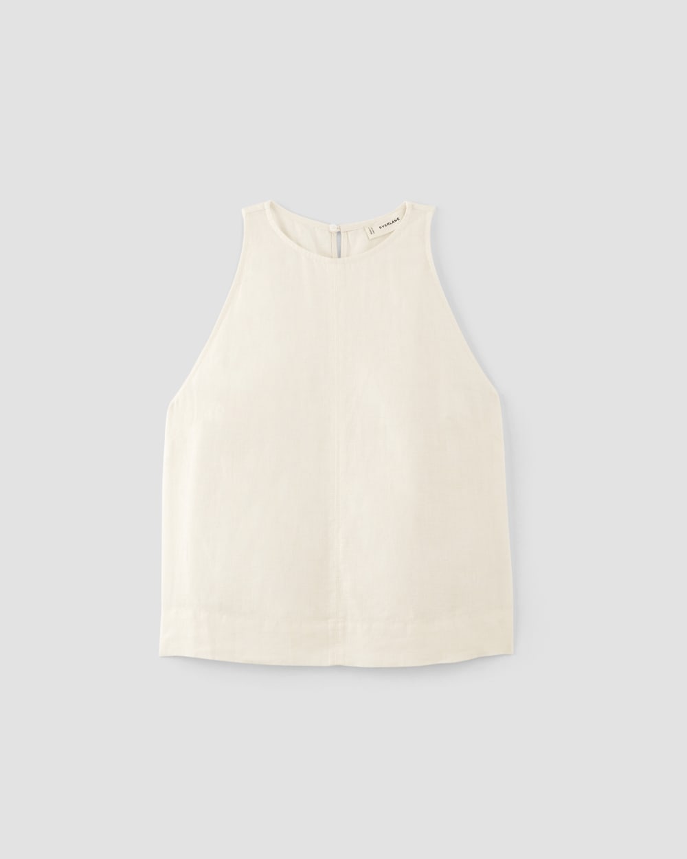 The Linen High-Neck Tank in Bone — alternate view
