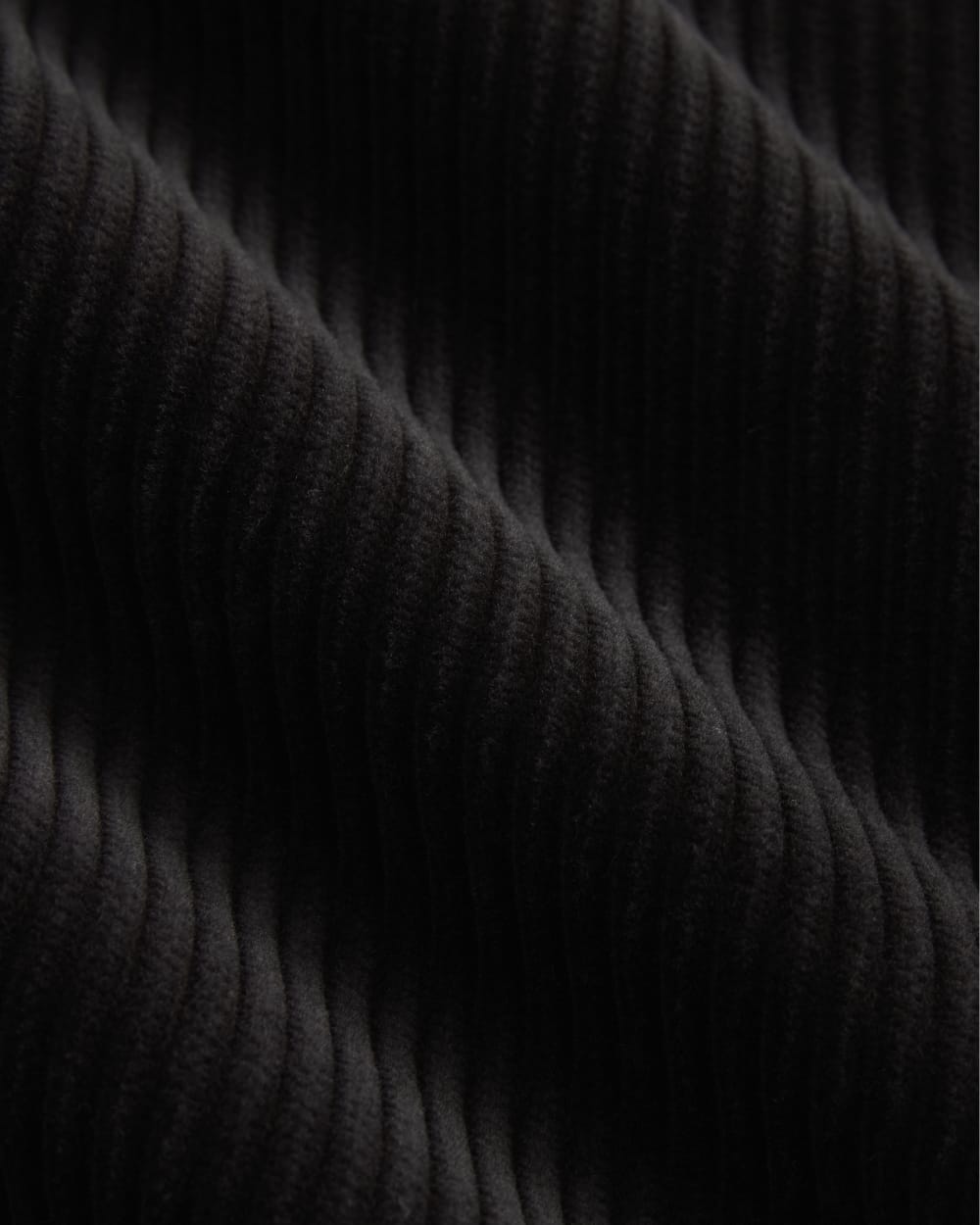 The Corduroy Mini Dress in Black — detail view