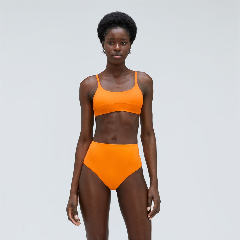The High-Rise Hipster Bottom in Turmeric — detail view