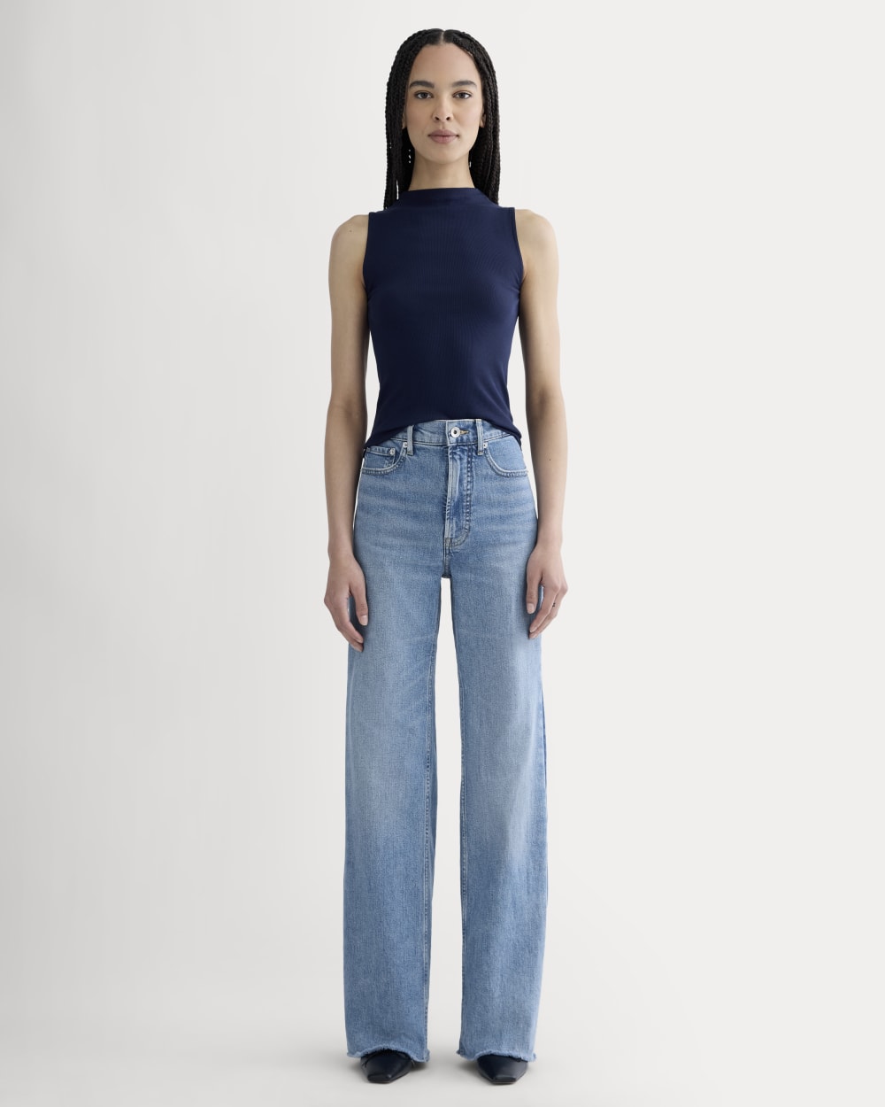 The Way-High® Sailor Jean 2.0 in Washed Indigo — front view