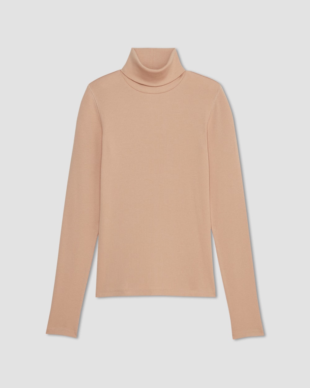 The Luxe Rib Turtleneck in Blush Pink — alternate view