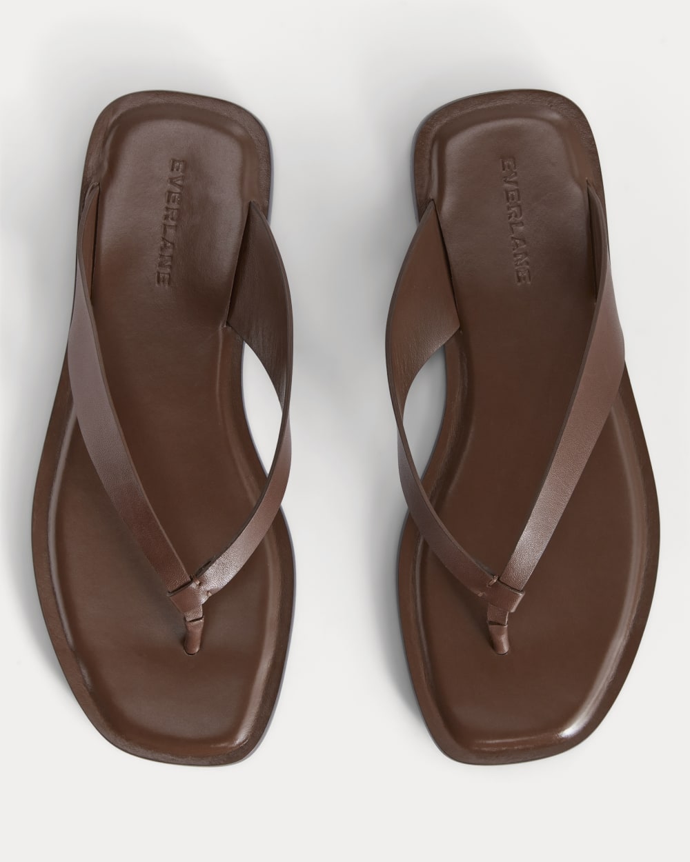 The Leather Flip Flop in Rum — alternate view