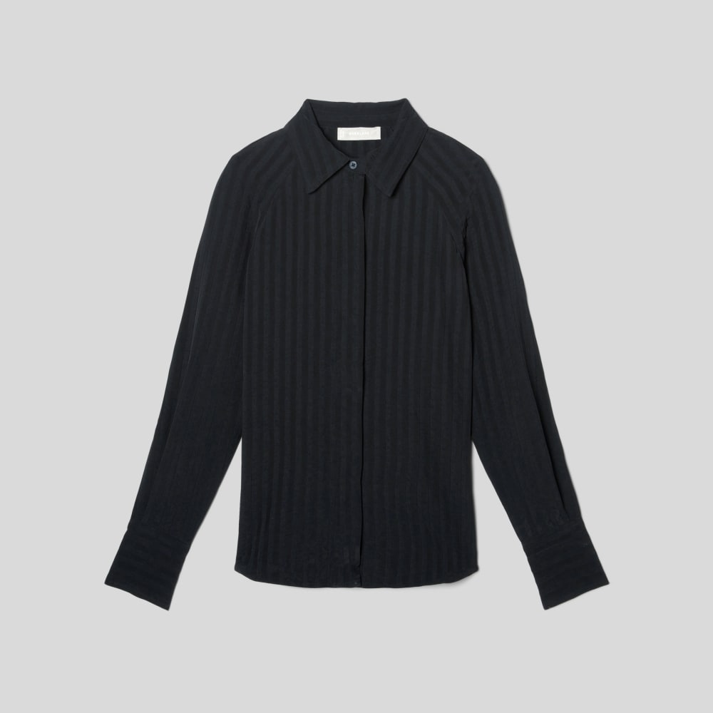 The City Stripe Shirt in Black — alternate view