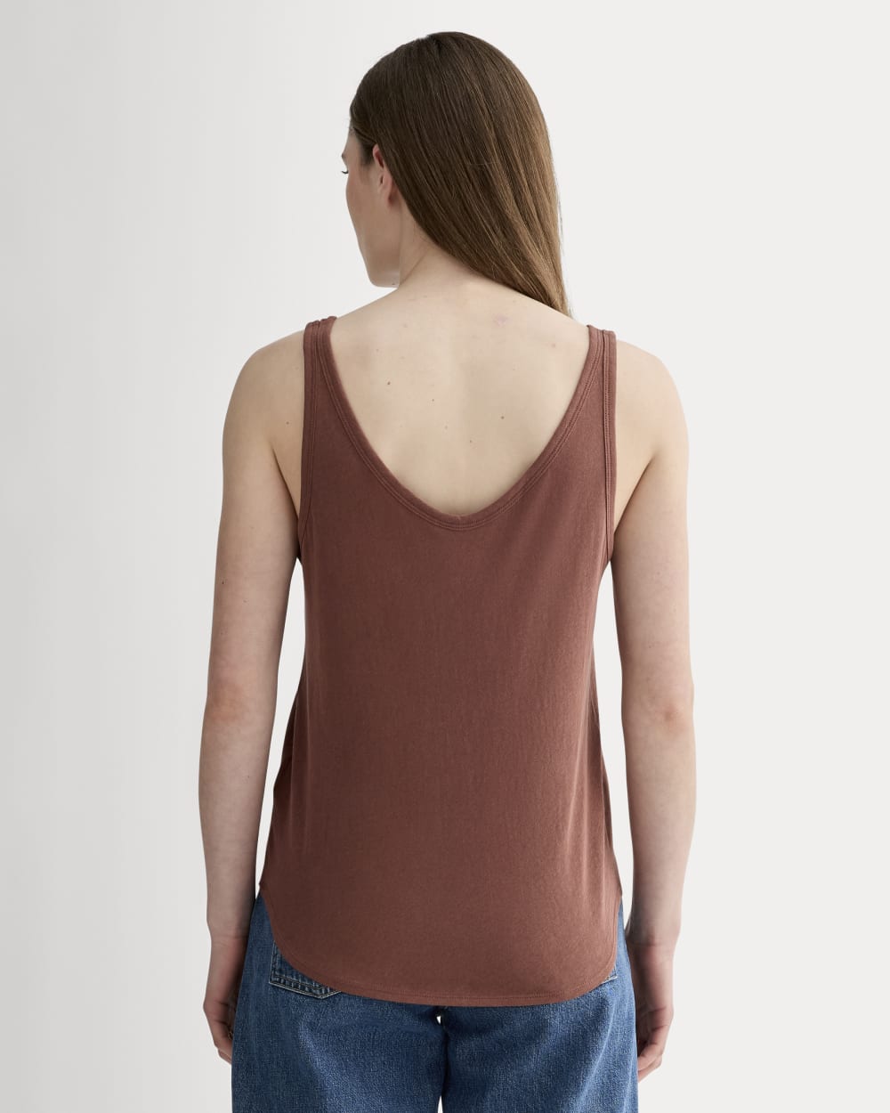 The Air Cami in Cedarwood — detail view