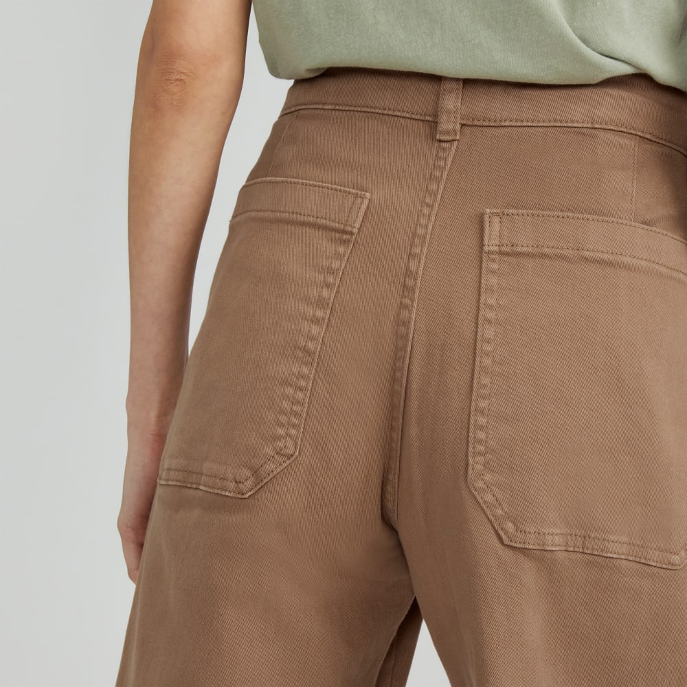 The Utility Barrel Pant in Toasted Coconut — detail view