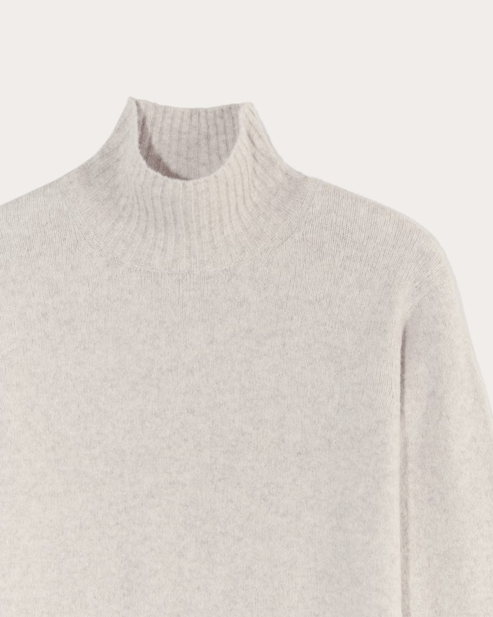 The Sweater Dress in Plush Cotton in Heathered Oat — detail view
