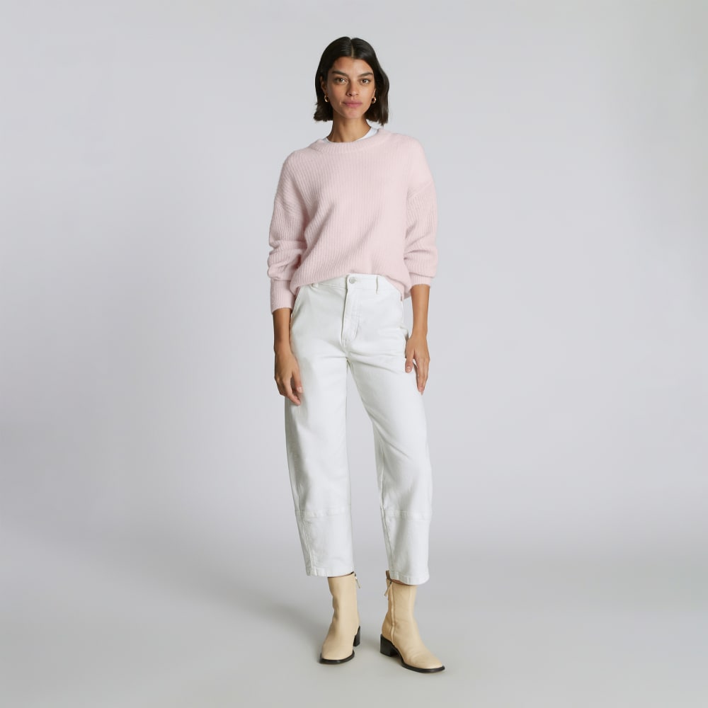 The Cocoon Crew in Alpaca in Tinted Lilac — detail view