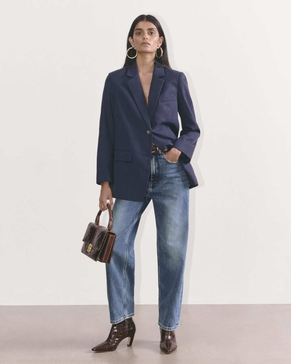 The Way-High® Jean in Mid Indigo — front view